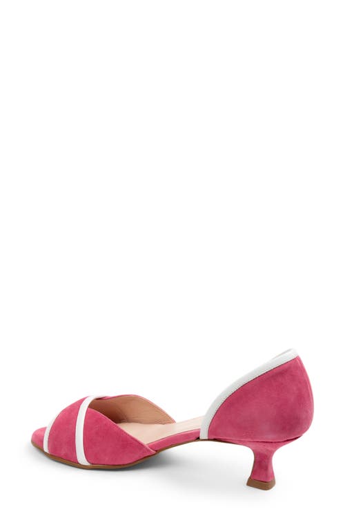 Patricia Green Parker D'orsay Kitten Heel Sandal In Pink/white
