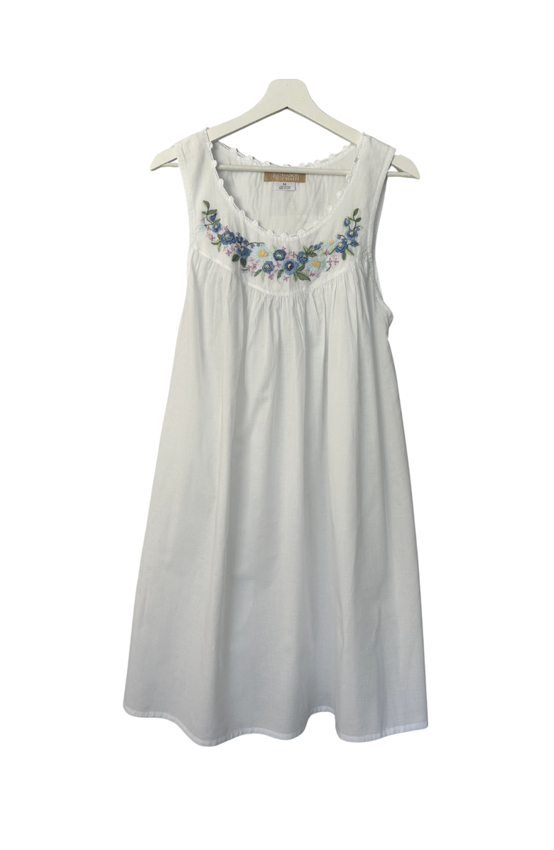 Maison d'Haiti Blue Rosebud Nightgown, Main, color, Blue