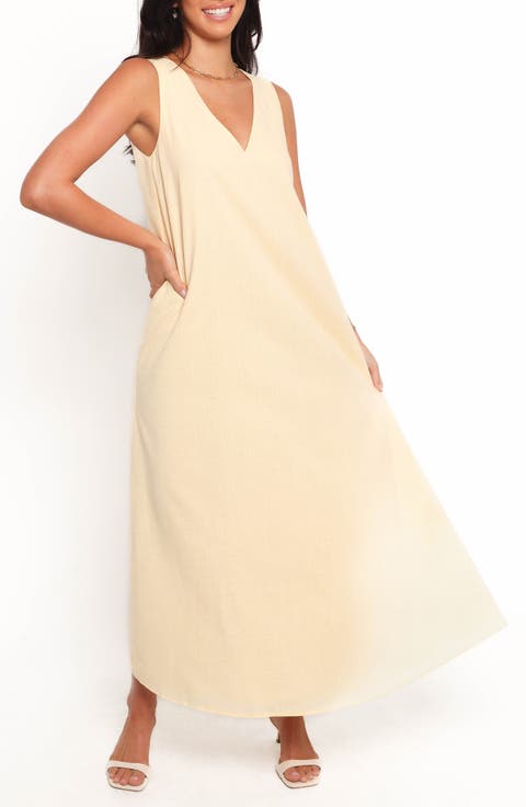 Lia Sleeveless Cotton Maxi Dress
