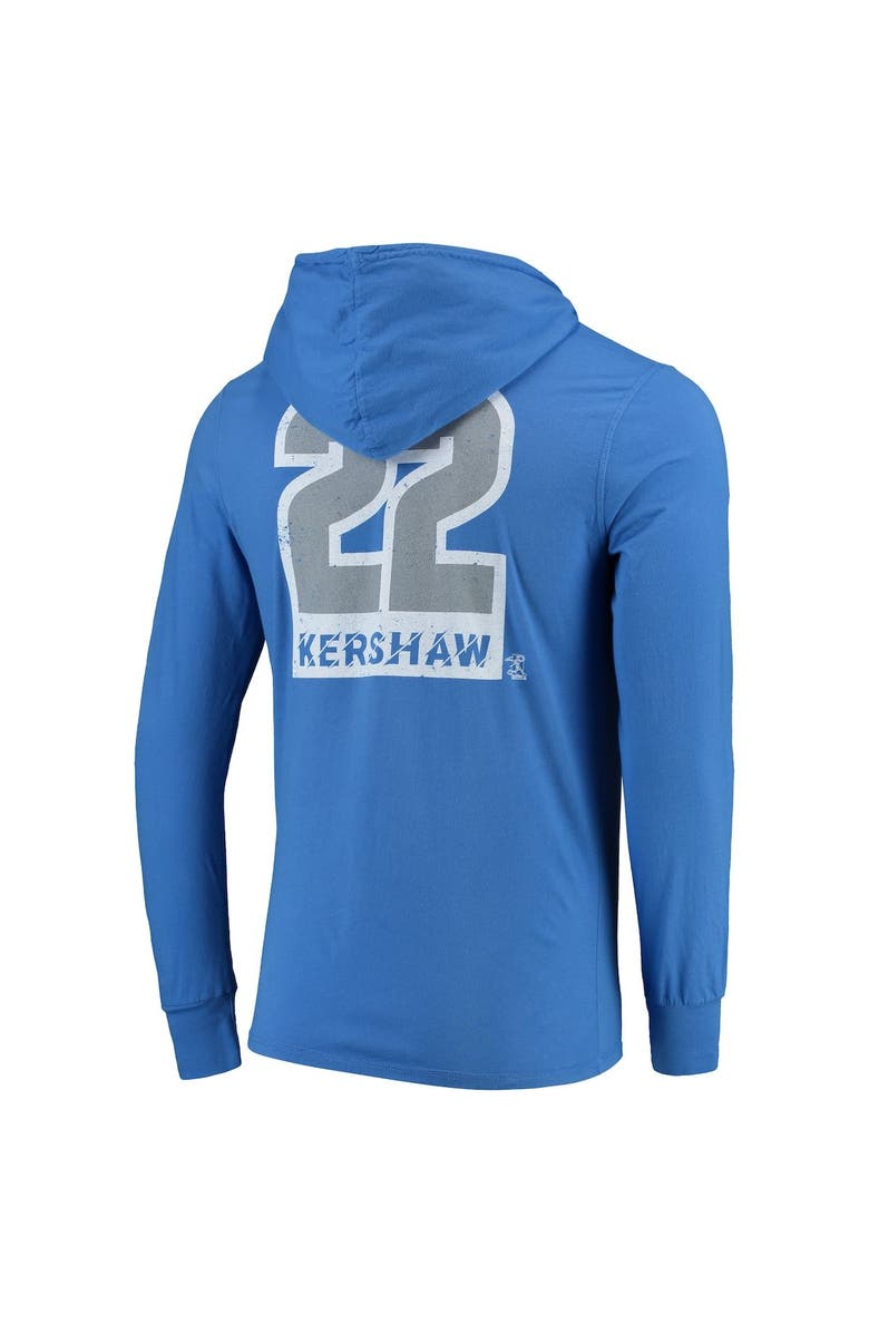 Majestic Threads Clayton Kershaw Los Angeles Dodgers Majestic Threads Softhand Long Sleeve Player Hoodie T-Shirt - Royal, Alternate, color, 