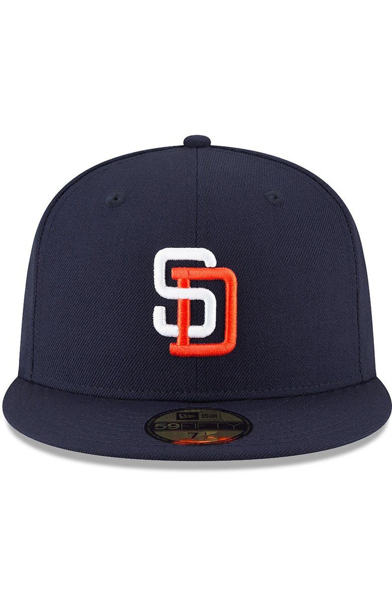 New Era Men's New Era Navy San Diego Padres Cooperstown Collection Wool 59FIFTY Fitted Hat, Alternate, color, Navy