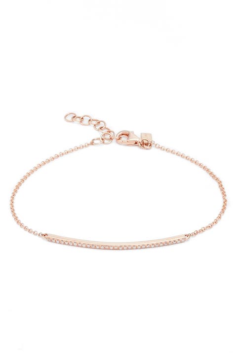 Diamond Bar Chain Bracelet