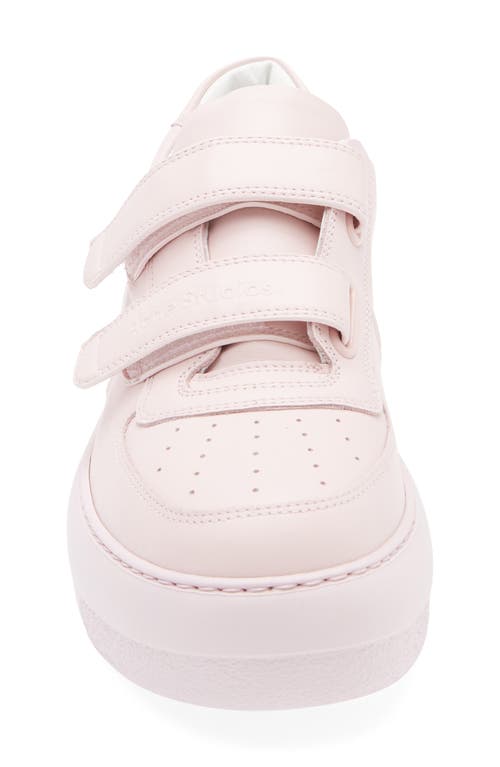 Acne Studios Velcro Strap Platform Sneakers In Pastel Pink Bky