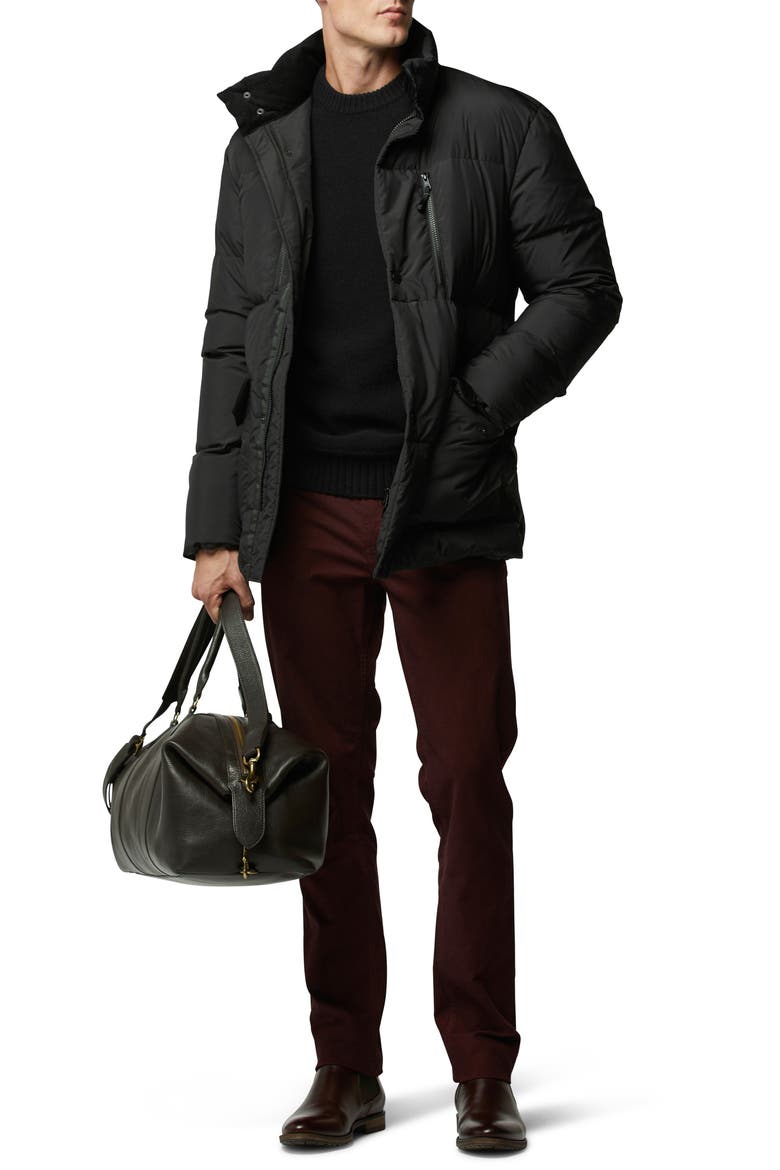 Ohau Water Resistant Down Puffer Jacket, Alternate, color, NERO