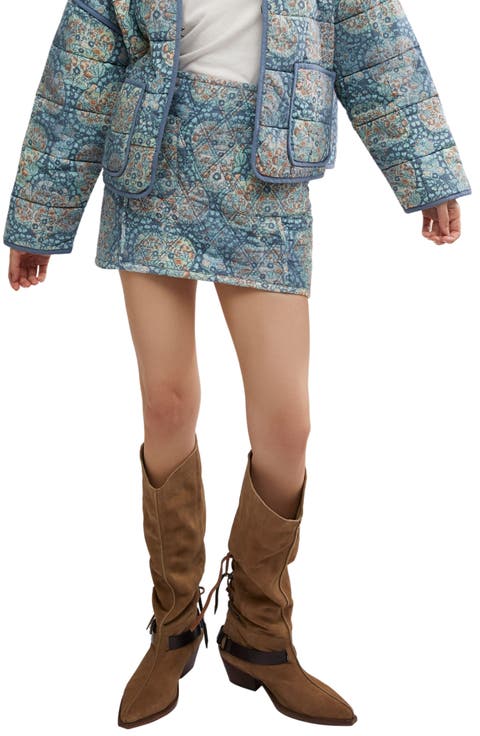 Darla Quilted Cotton Miniskirt