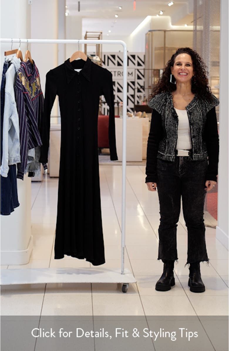 Gila Long Sleeve Rib Polo Shirtdress, sales video thumbnail