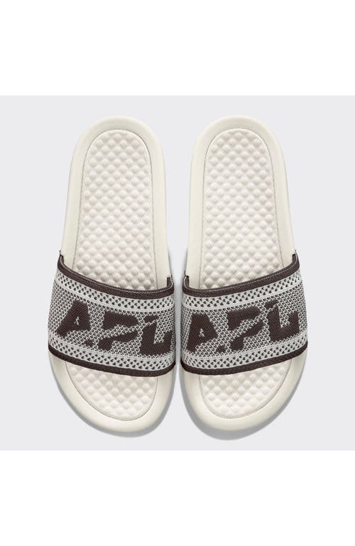 APL Men'S Big Logo Techloom Slide Sandals in Ivory /Anthracite 