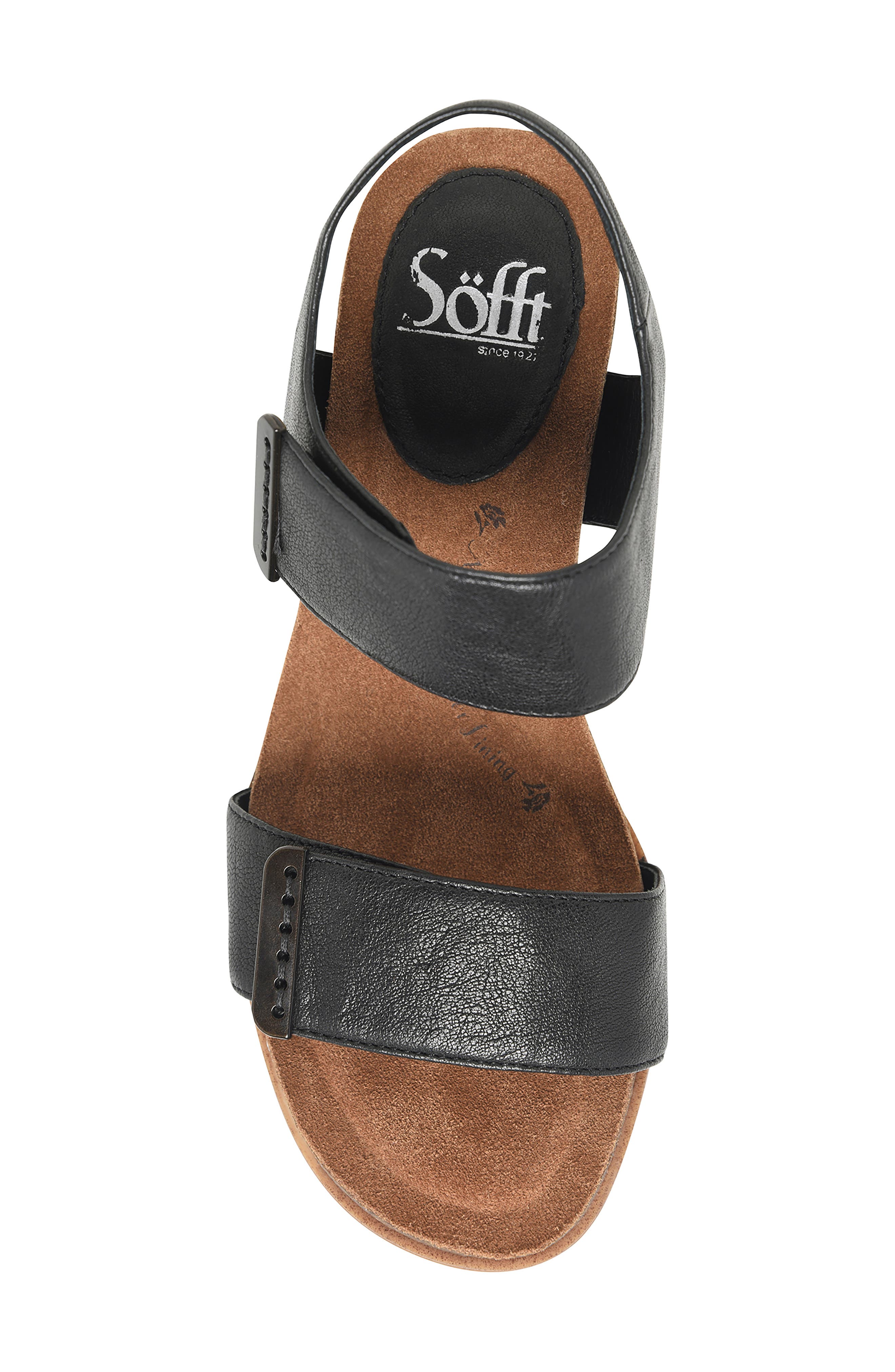 Söfft Verdi II Wedge Sandal, Alternate, color, Black