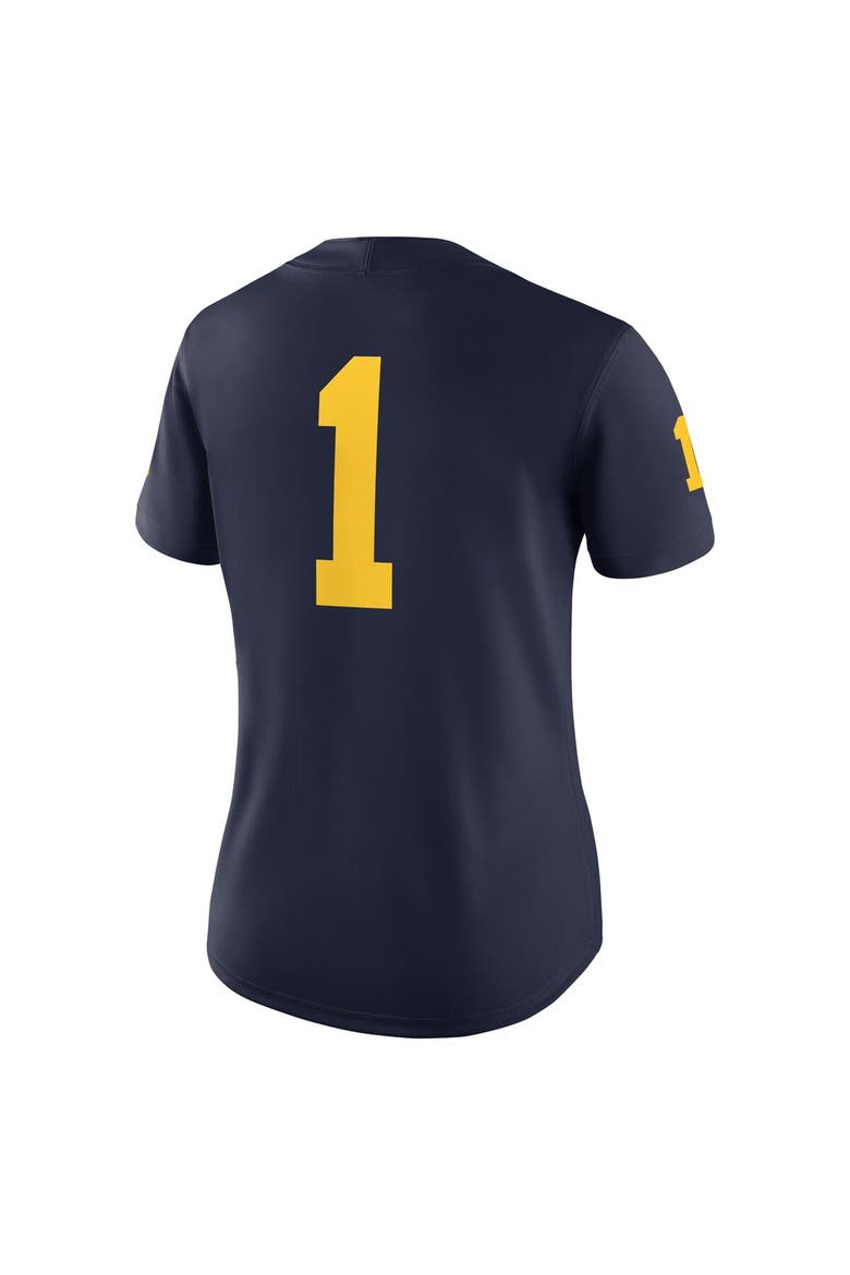 Women's Jordan Brand #1 Navy Michigan Wolverines Game Jersey, Alternate, color, Navy