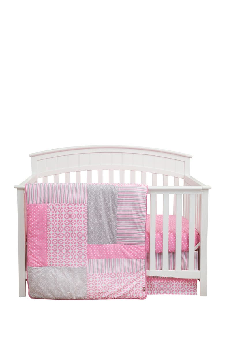 TREND LAB Lily Patchwork Crib 3-Piece Bedding Set - Pink, Alternate, color,