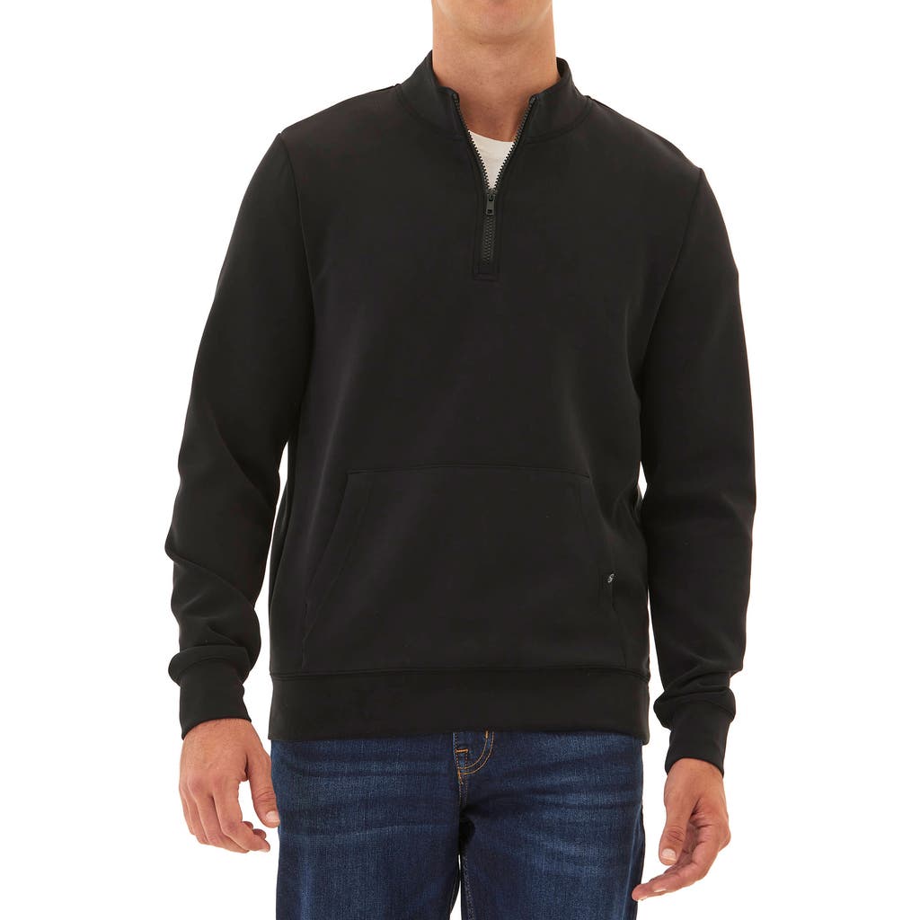 Threads 4 Thought Trevor Peached Half Zip Pullover In Black