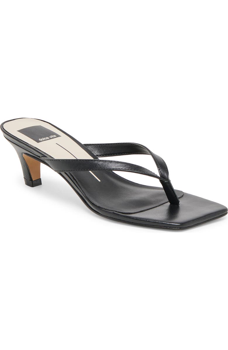 Dolce Vita Ramia Kitten Heel Flip Flop, Main, color, Black Leather