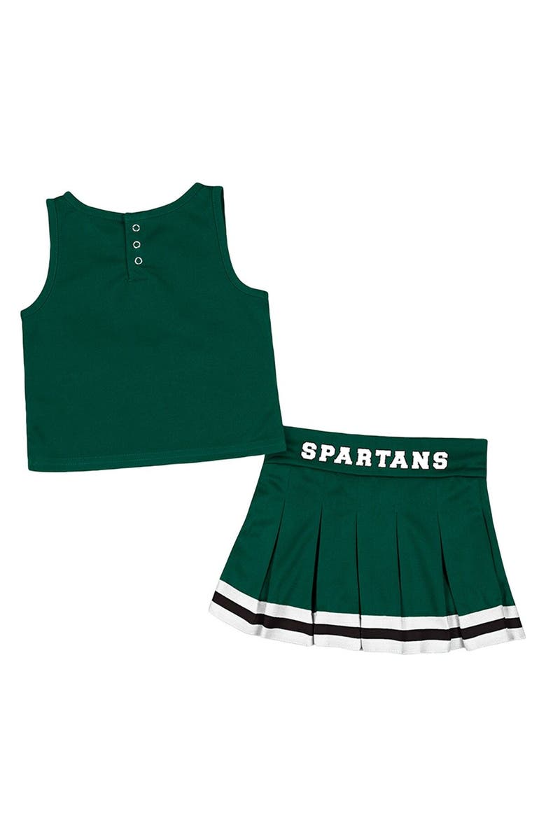 COLOSSEUM Girls Toddler Colosseum Green Michigan State Spartans Carousel Cheerleader Set, Alternate, color, 