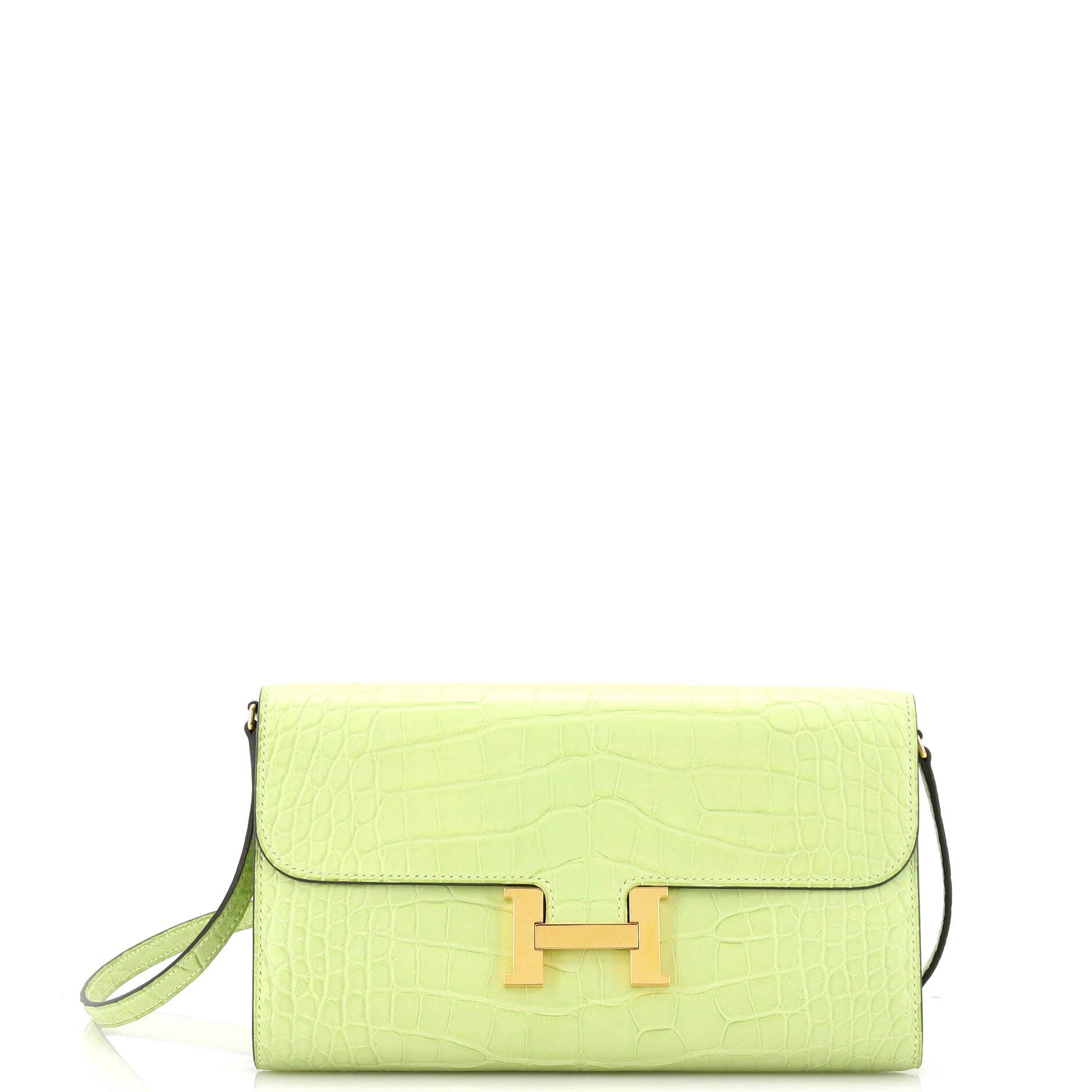 Pre-Owned Hermes Constance To Go Wallet Alligator, Main, color, 