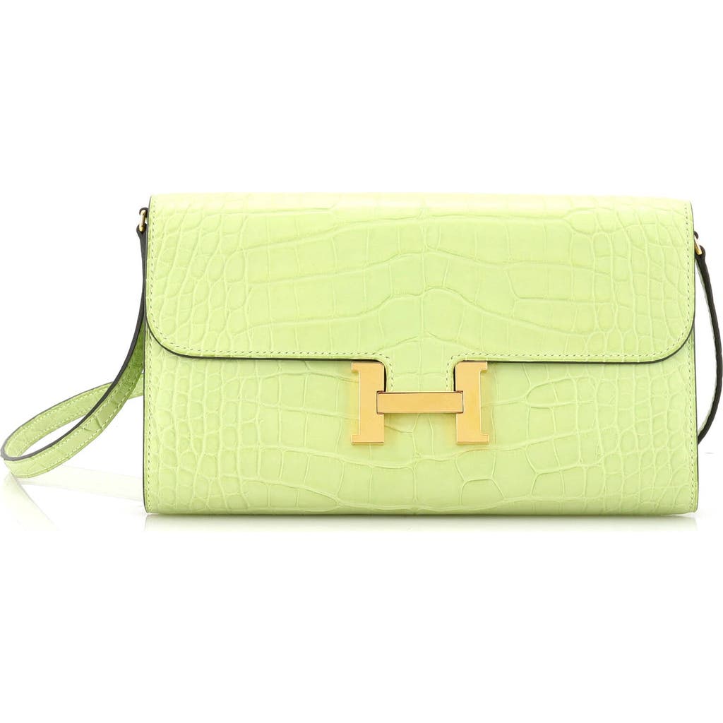Pre-owned Hermes Hermes Constance To Go Wallet Alligator