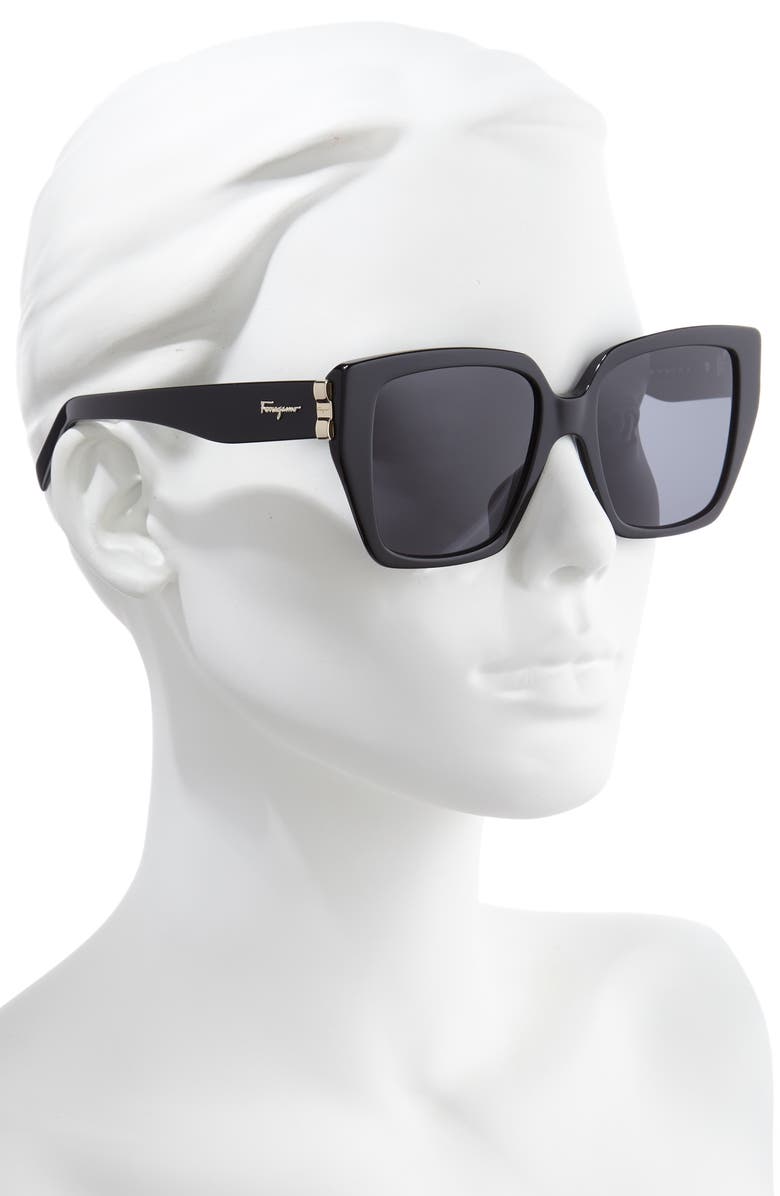 FERRAGAMO Vara 55mm Square Sunglasses, Alternate, color, 
