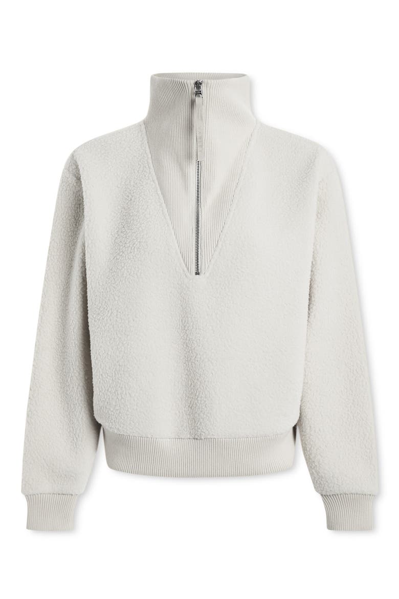 Jaylin High Pile Fleece Half-Zip Pullover, Alternate, color, EGRET