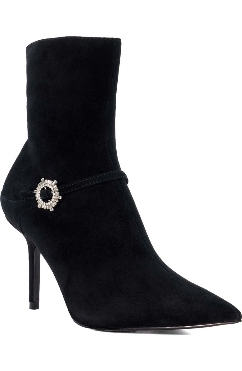 Dune London Onnel Pointed Toe Bootie, Main, color, Black