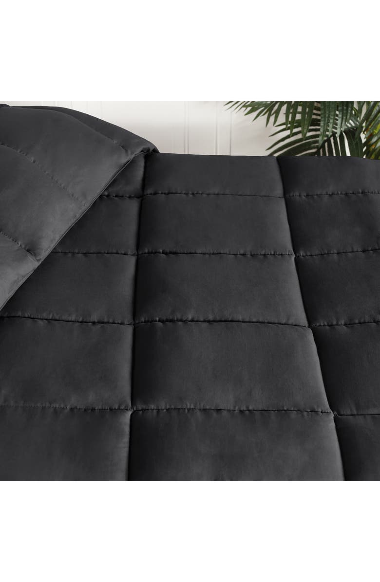 Superior Reversible Down Alternative Comforter, Alternate, color, Black