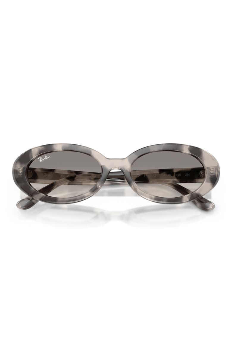 54mm Gradient Oval Sunglasses, Alternate, color, OPAL GREY HAVANA / CLEAR GREY