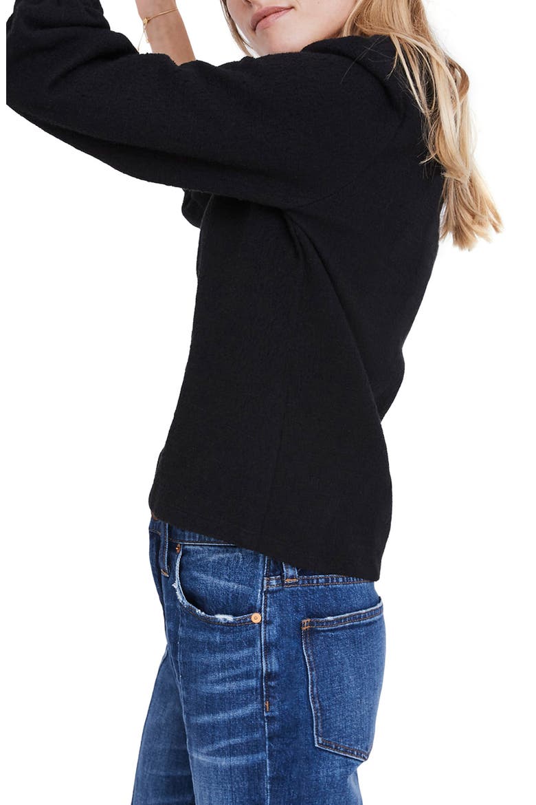 Texture & Thread Full Sleeve Top, Alternate, color, TRUE BLACK