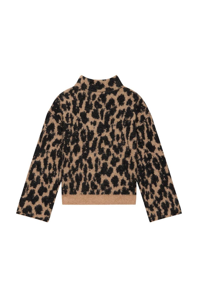 Fuzzy Textured Mock Neck Knit Jumper, Alternate, color, Neutral