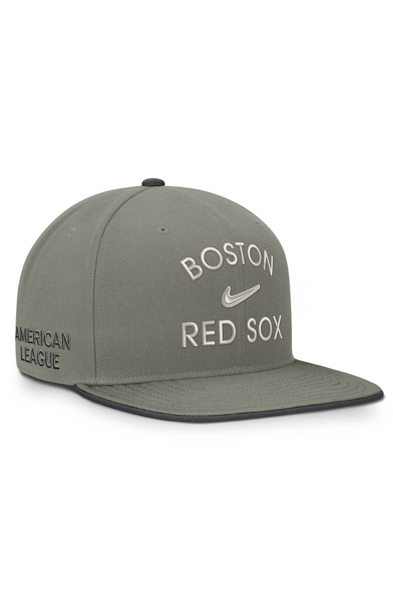Men's Nike Olive Boston Red Sox Pro Dri-FIT Snapback Hat, Main, color, Gray
