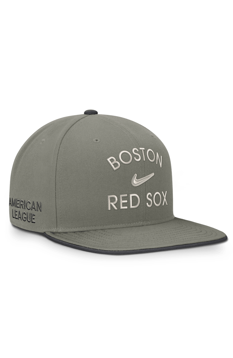 Nike Men's Nike Olive Boston Red Sox Pro Dri-FIT Snapback Hat, Main, color, Gray