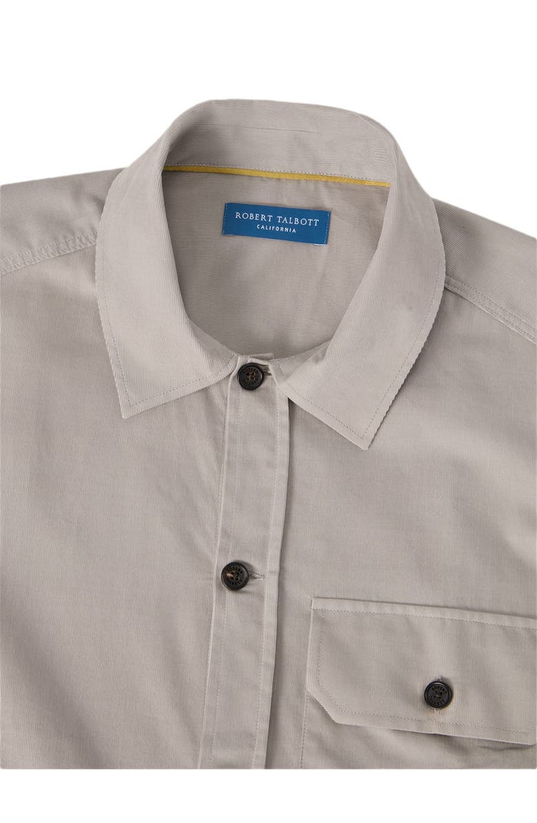 Robert Talbott Burton Pinwale Corduroy Shirt Jacket, Alternate, color, Light Gray