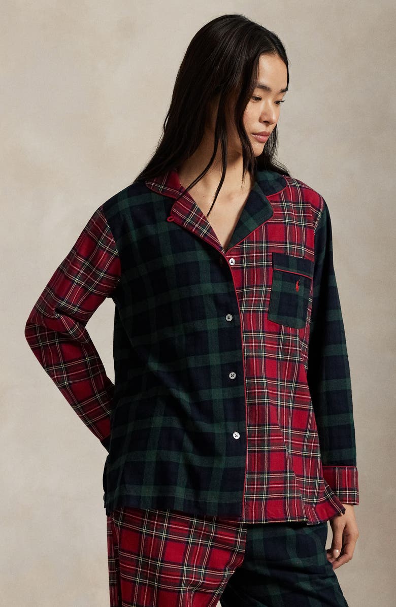 Polo Ralph Lauren Madison Plaid Cotton Pajamas, Alternate, color,