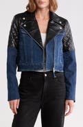 Cinq à Sept Joan Mixed Media Moto Jacket