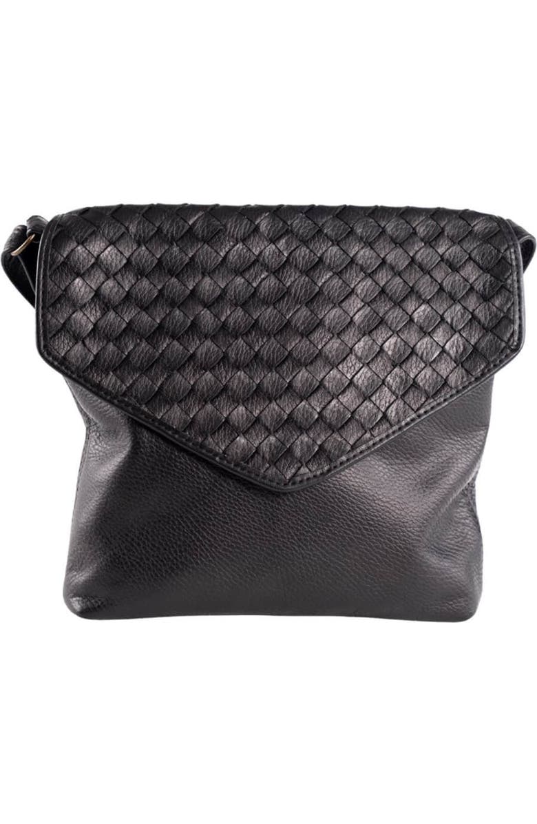 Deux Mains Envelope Crossbody, Main, color, Black