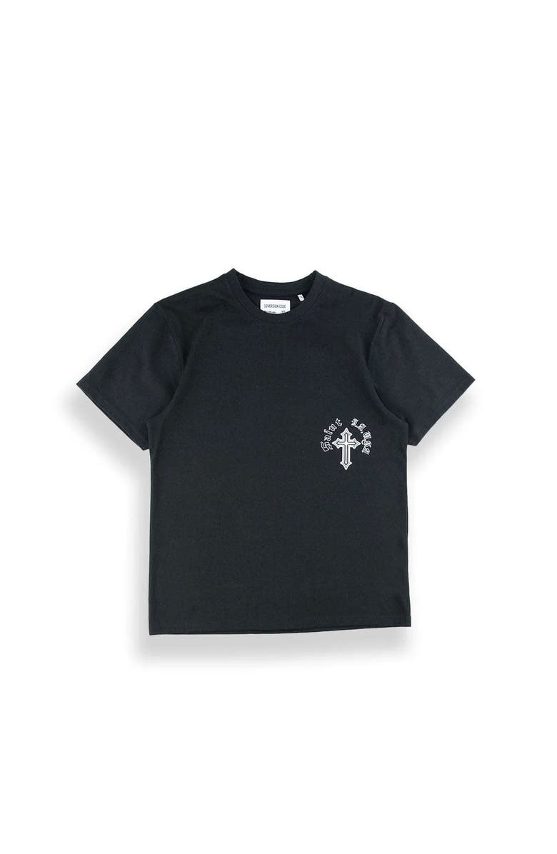 Fly By Night Menace T-shirt, Main, color, Abbey/ Black