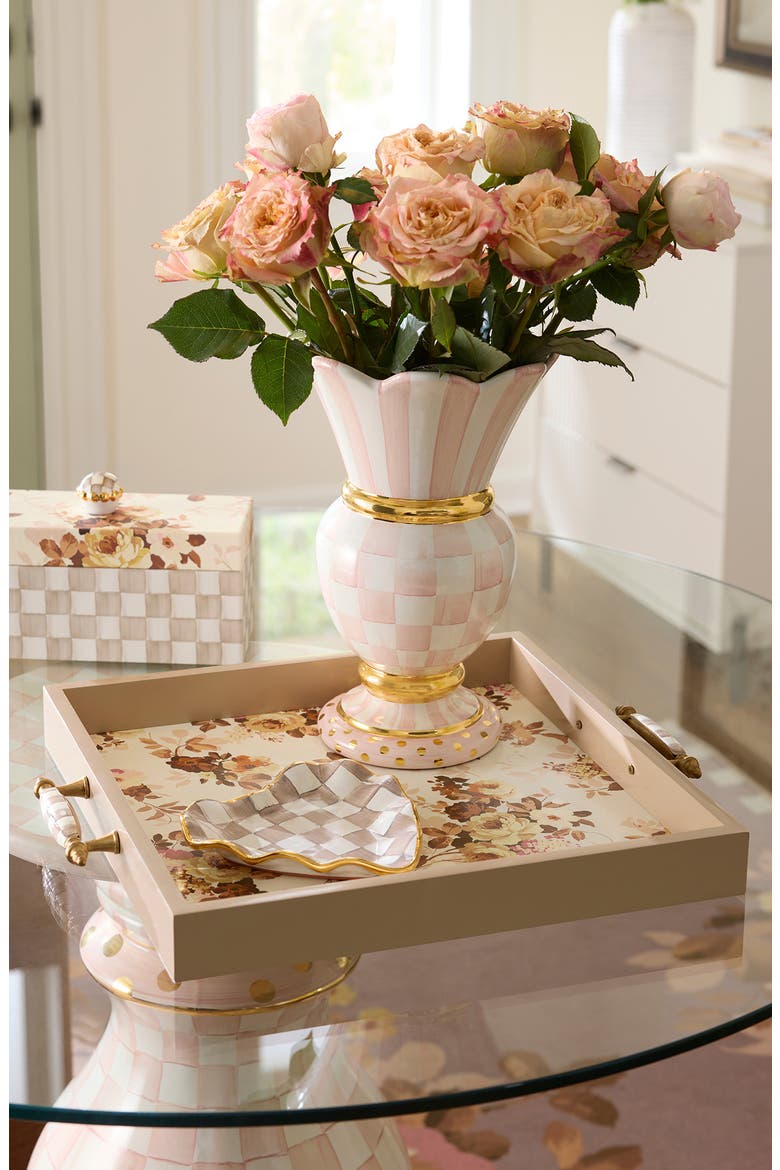 Wild Rose Serving Tray, Alternate, color, WHITE