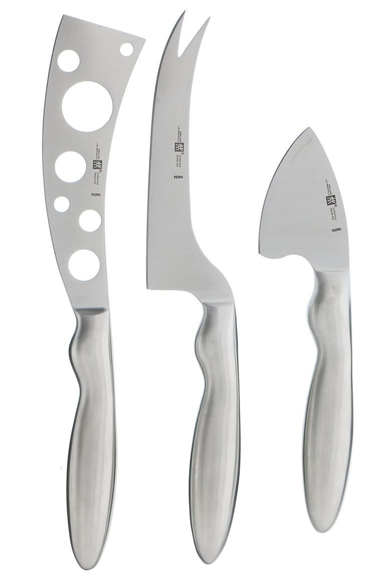 3-Piece Cheese Knife Set, Main, color, STAINLESS STEEL