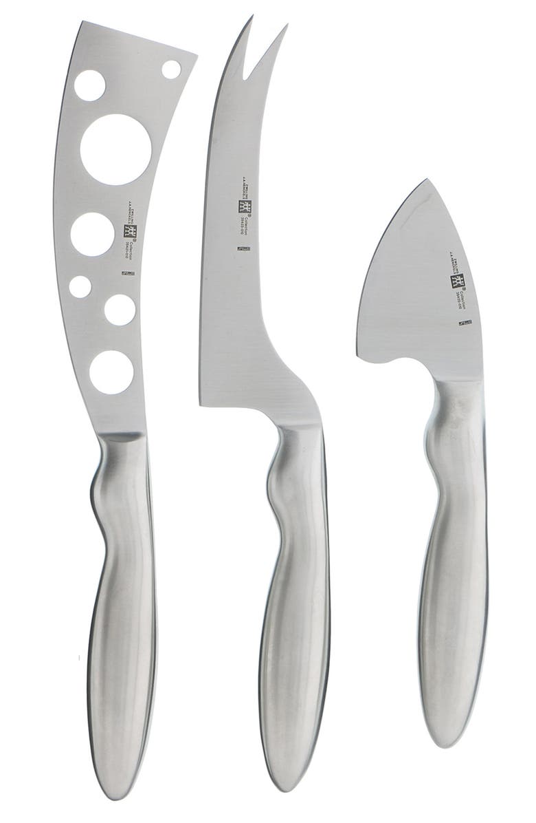 ZWILLING 3-Piece Cheese Knife Set, Main, color, Stainless Steel