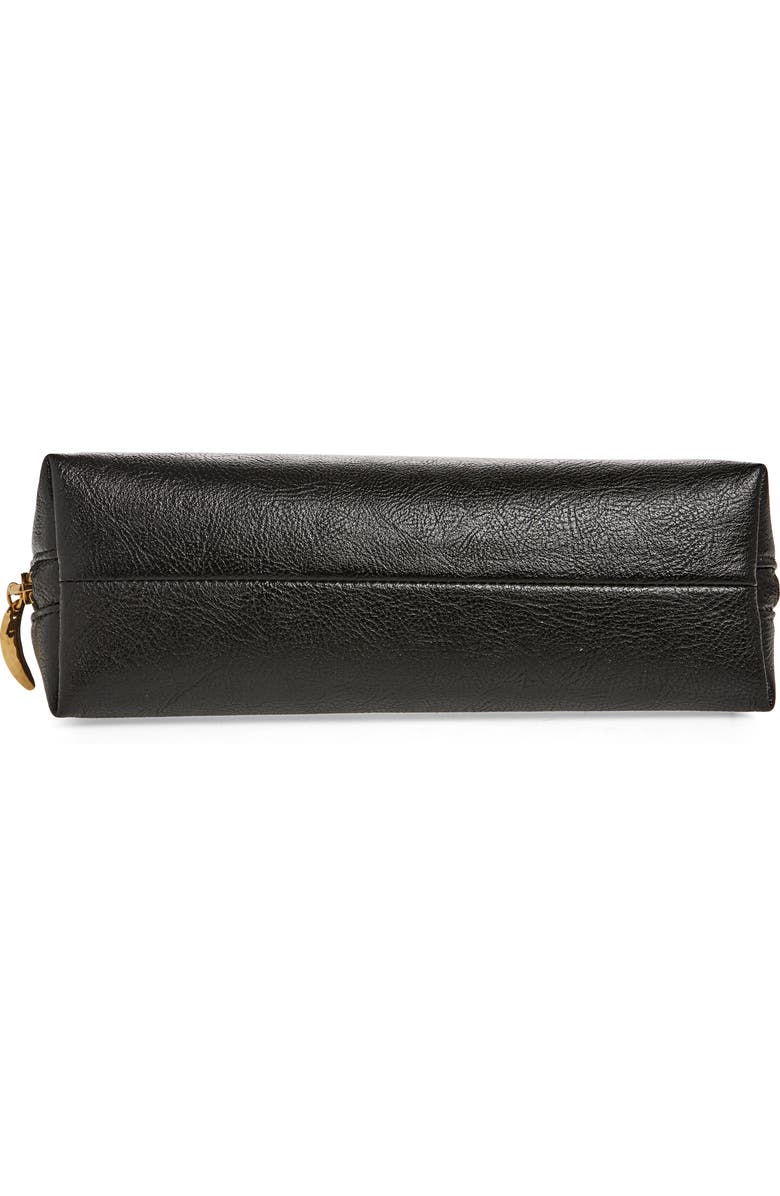 Chloé Banana Leather Zip Cosmetics Pouch, Alternate, color,