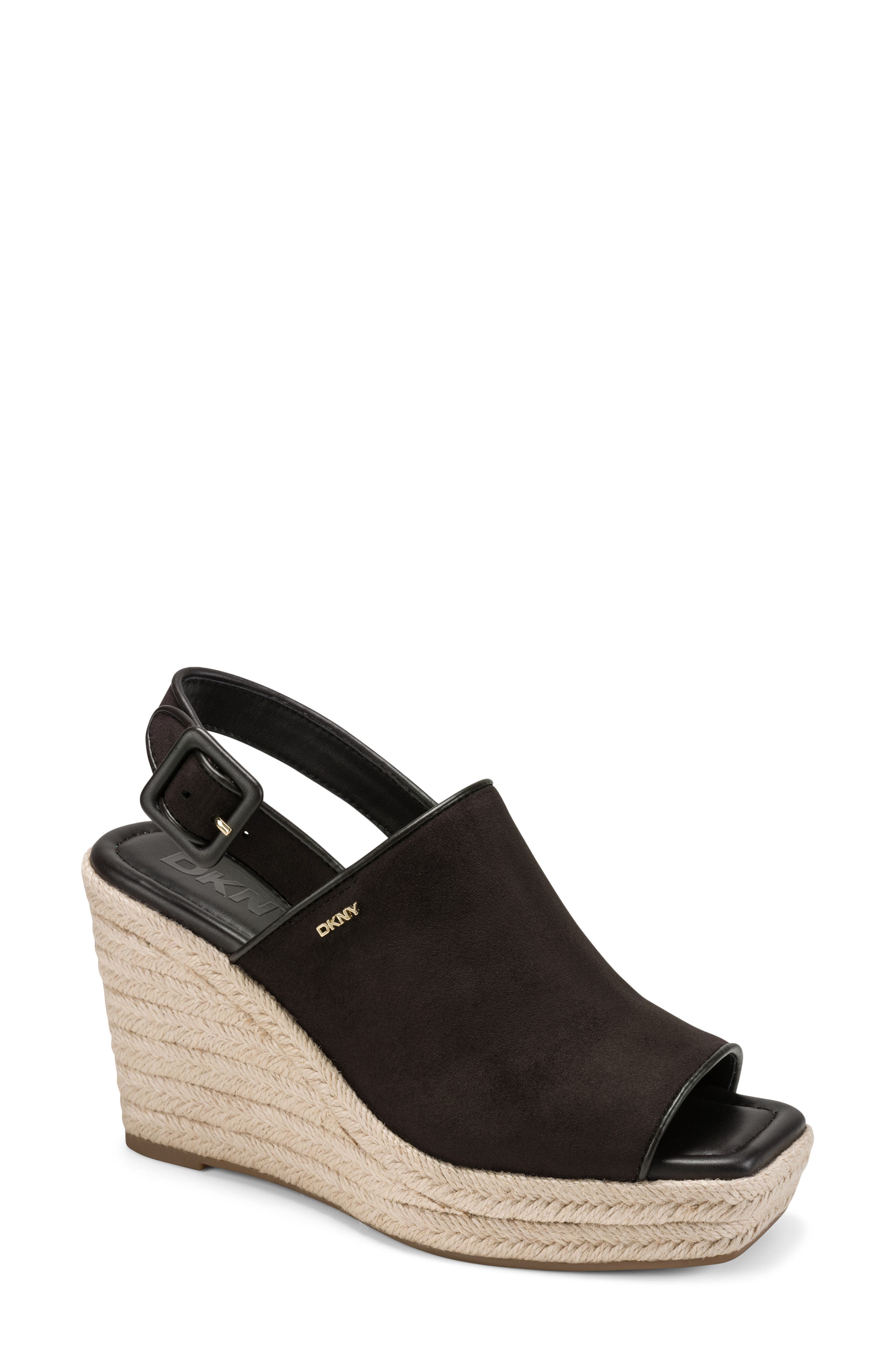 DKNY Coralyn Slingback Wege Sandal, Main, color, Brown