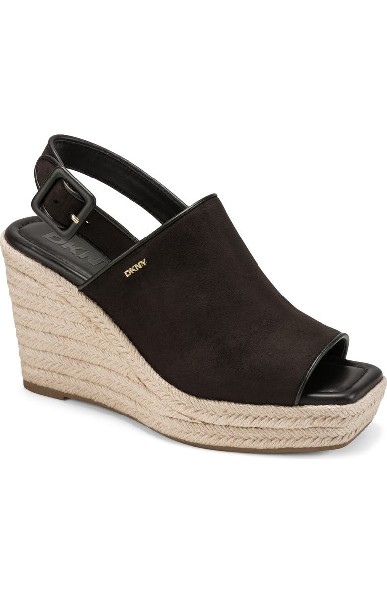 DKNY Coralyn Slingback Wege Sandal, Main, color, Brown