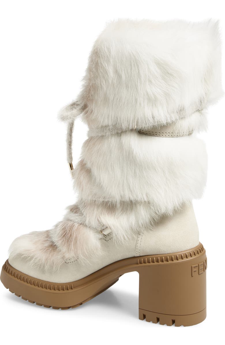 Fendi Après Chic Leather & Genuine Shearling Boot, Alternate, color, F1tp6 Fawnlight/Creme Miel