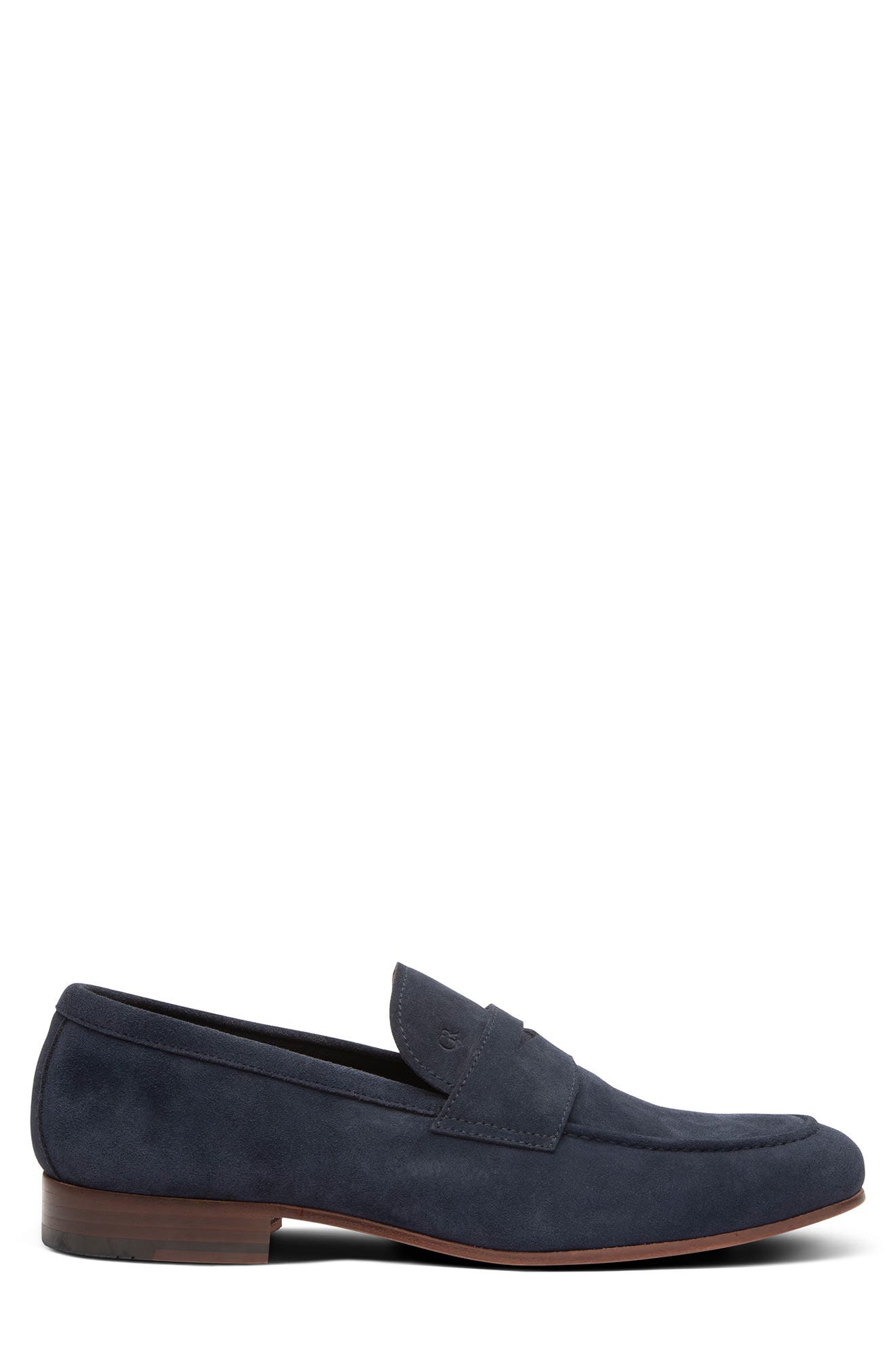 Cartwright Penny Loafer, Alternate, color, NAVY SUEDE