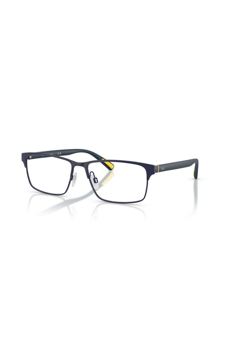 58mm Rectangle optical glasses, Main, color, Blue