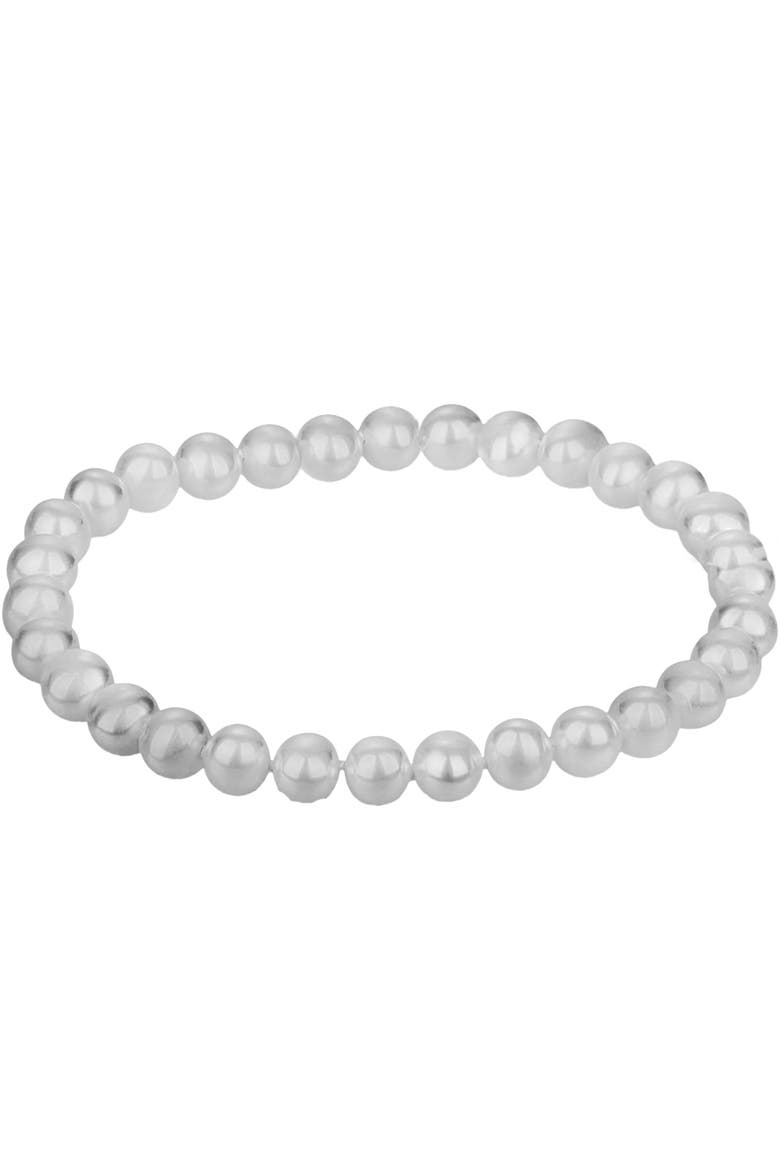 Shell Pearl Stretch Bracelet, Alternate, color, Purple