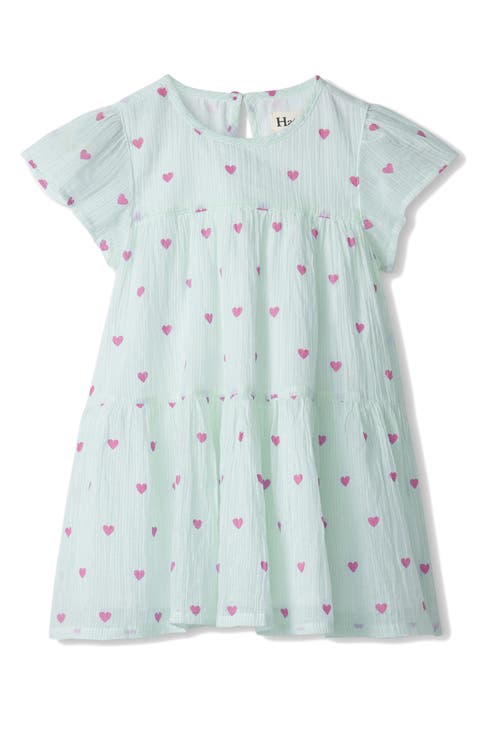 Little Hearts Cotton Tiered Dress (Baby)