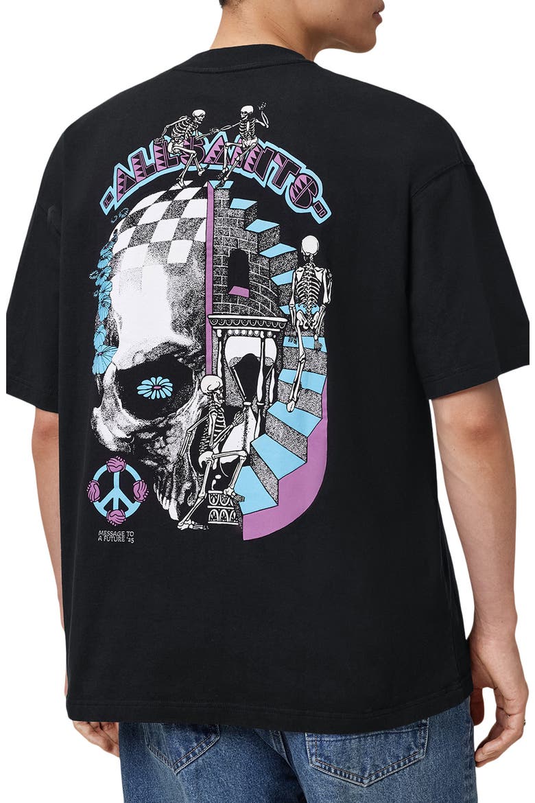 Reincarnate Cotton Graphic T-shirt, Alternate, color, WASHED BLACK