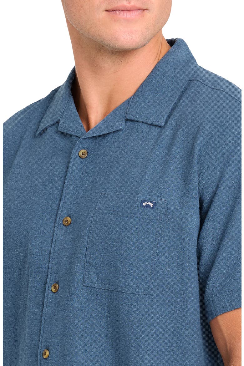 Victoria Vacay Linen Blend Camp Shirt, Alternate, color, CHINA BLUE