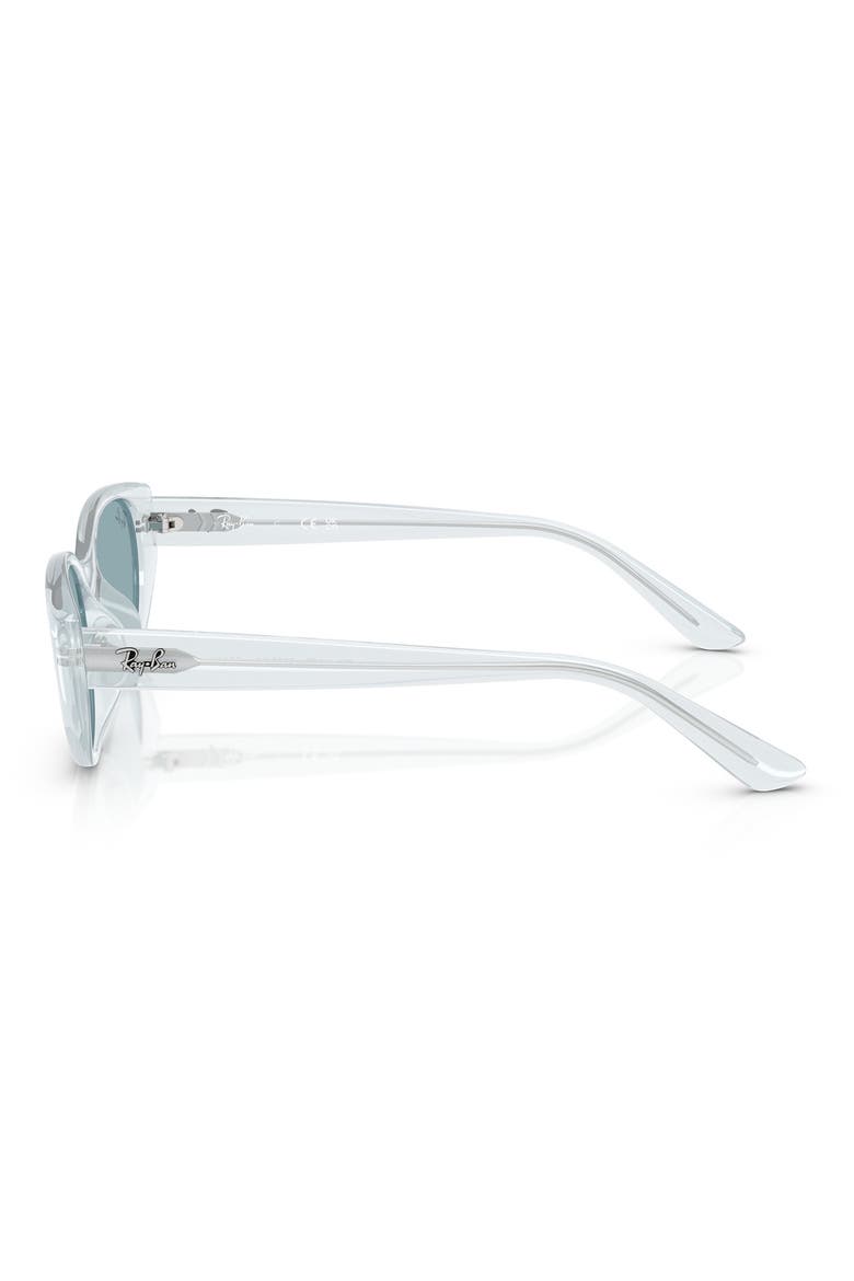 55mm Pillow Sunglasses, Alternate, color, TRANSPARENT ICE / BLUE