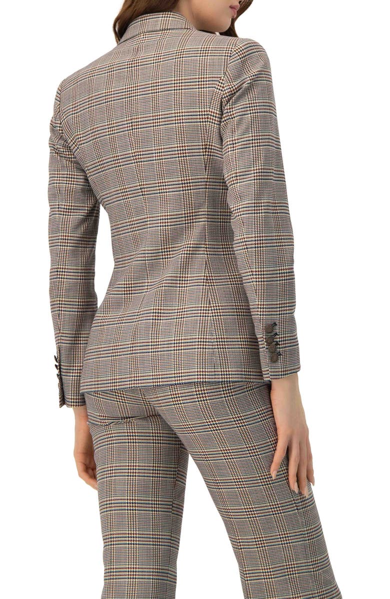 IVONNE Double-Breasted Prince of Wales Blazer, Alternate, color, Multi-Brown