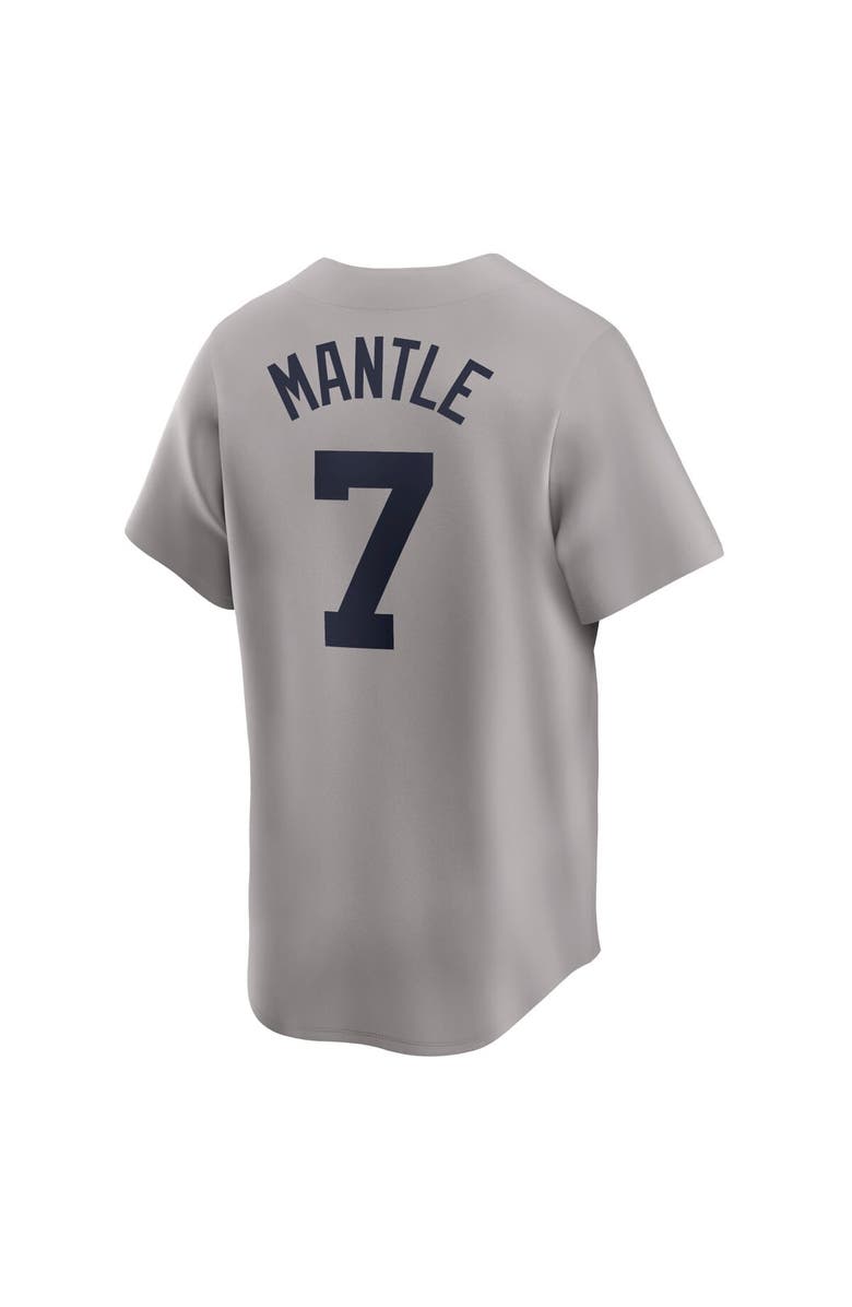 Nike Men's Nike Mickey Mantle Gray New York Yankees Throwback Cooperstown Collection Limited Jersey, Alternate, color, Gray