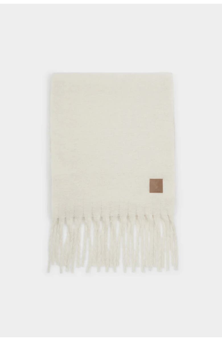 Katie Loxton Oversized Recycled Tassel Scarf in Off White, Main, color, Off-White